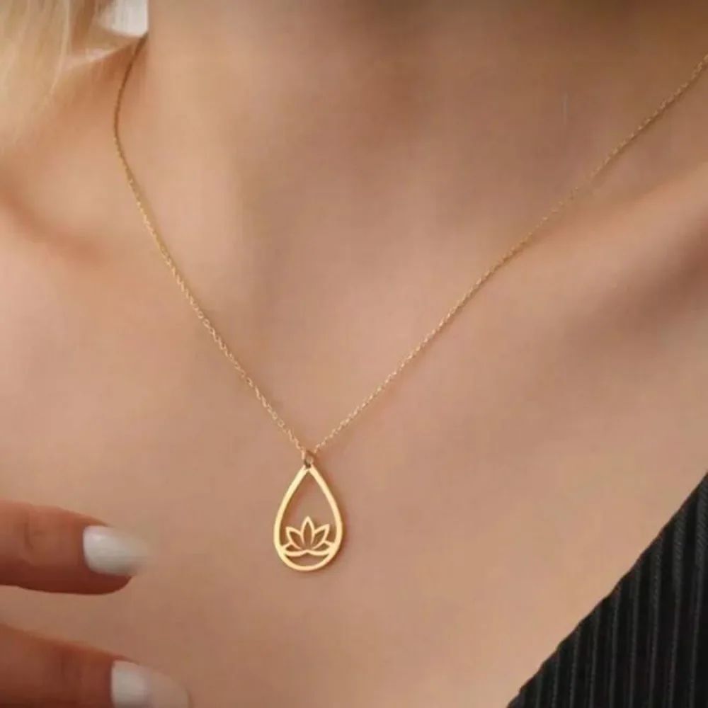 Lotus Pendant Necklace #2264